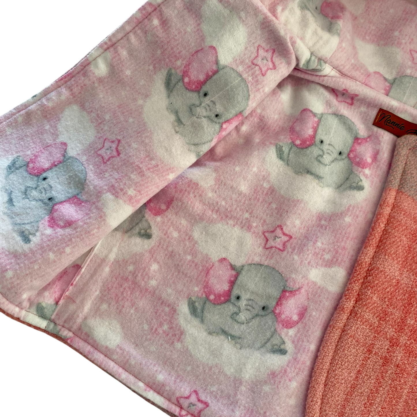 Woollen Baby Vest Pink & Blue with Elephant Lining