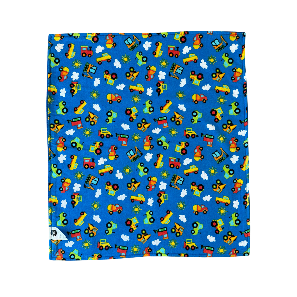 Woollen Blanket Royal Blue with Vehicles