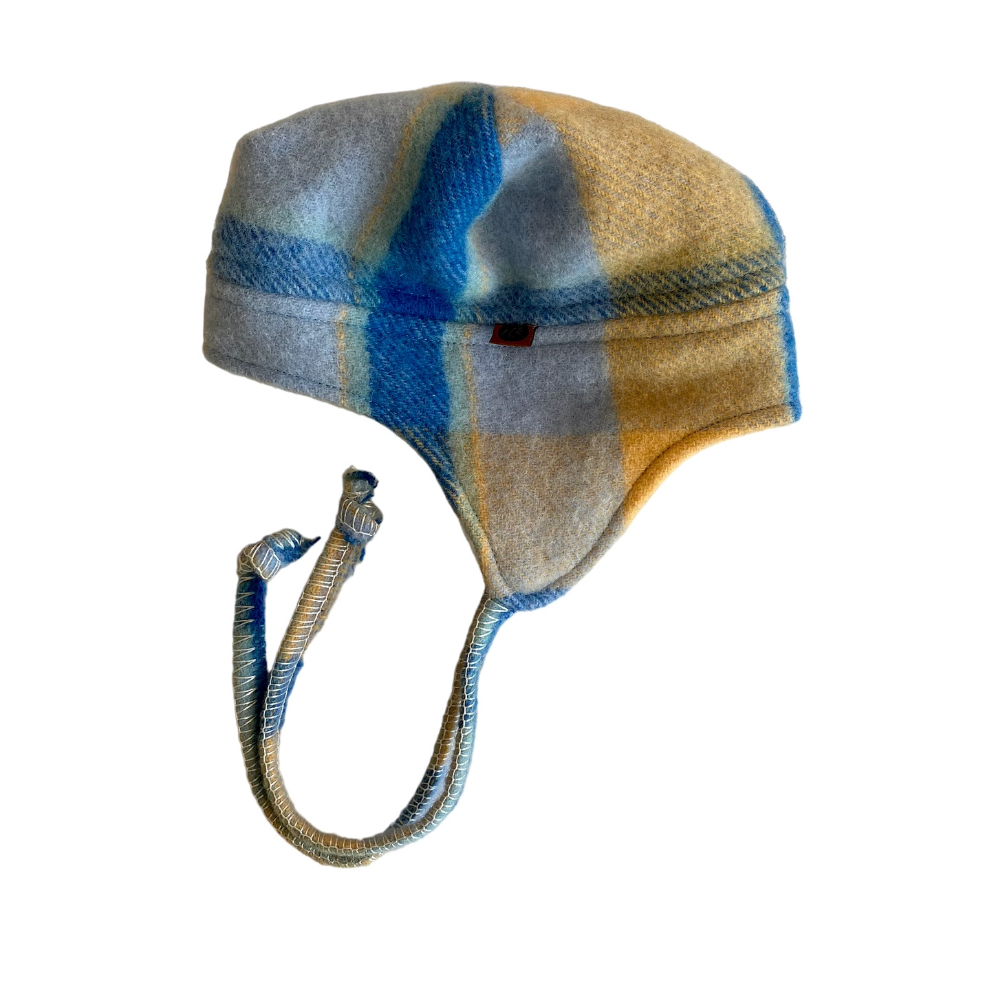 Woollen Hat Blue/Yellow with Animals