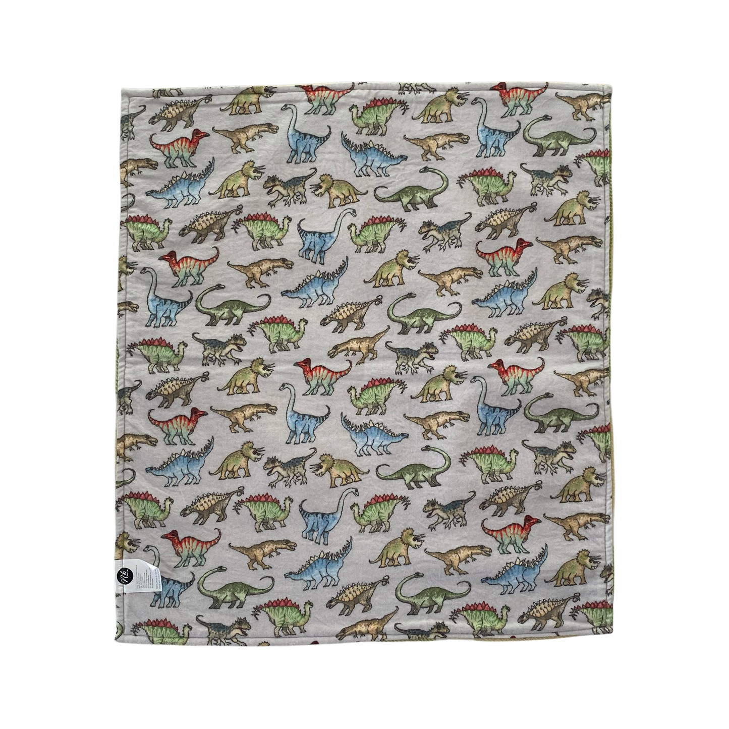 Woollen Blanket Greens with Dinosaur