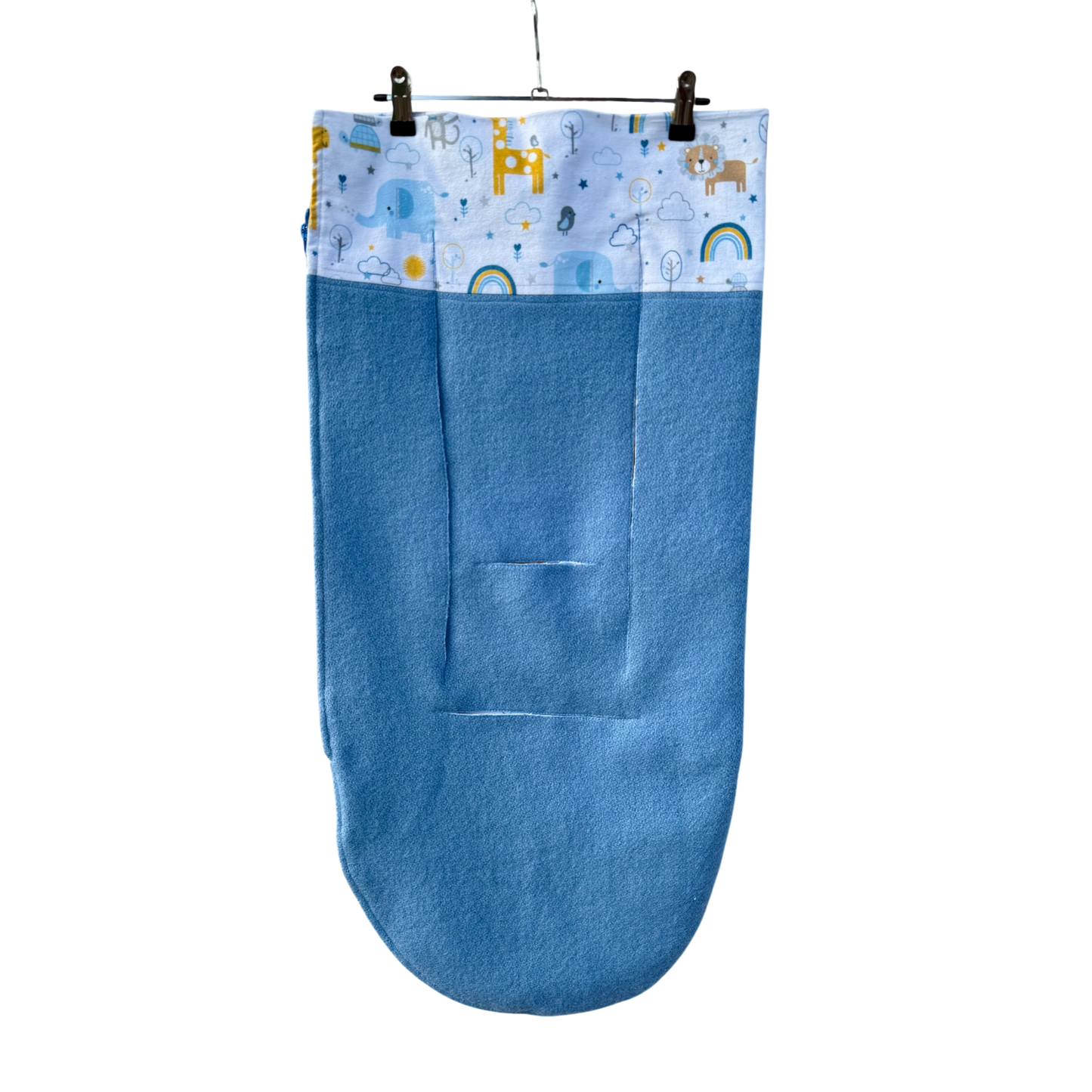 Pram Bag Tan & Blue with Nursery lining