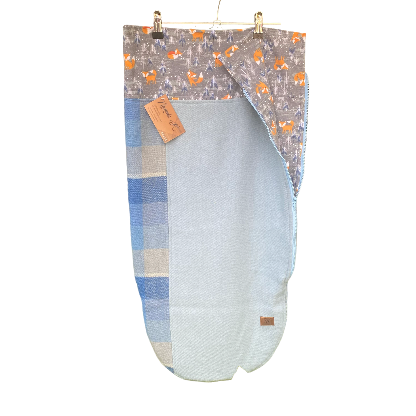Stroller Bag Blue with Foxes