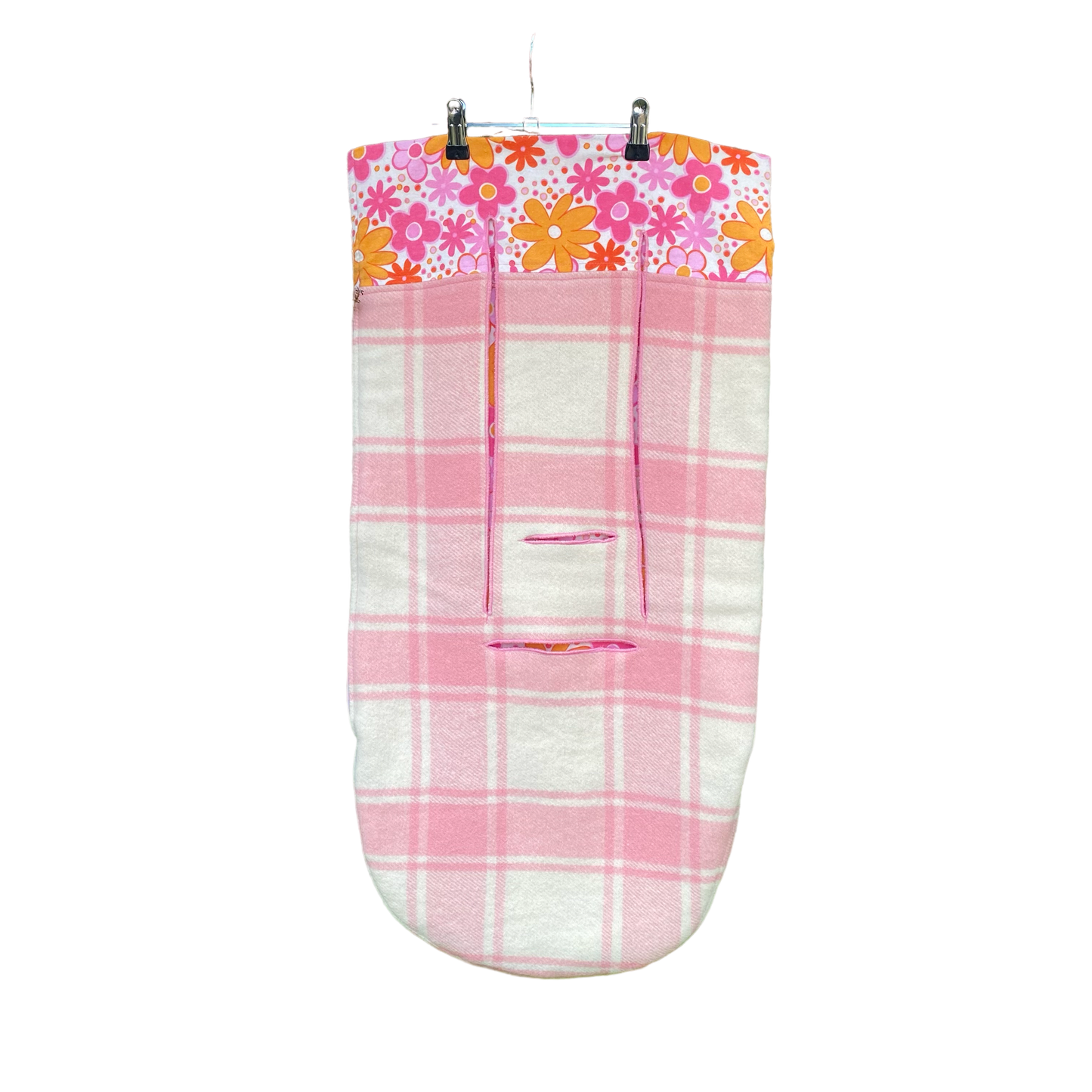 Stroller Bag Orange and Pink with Retro Floral