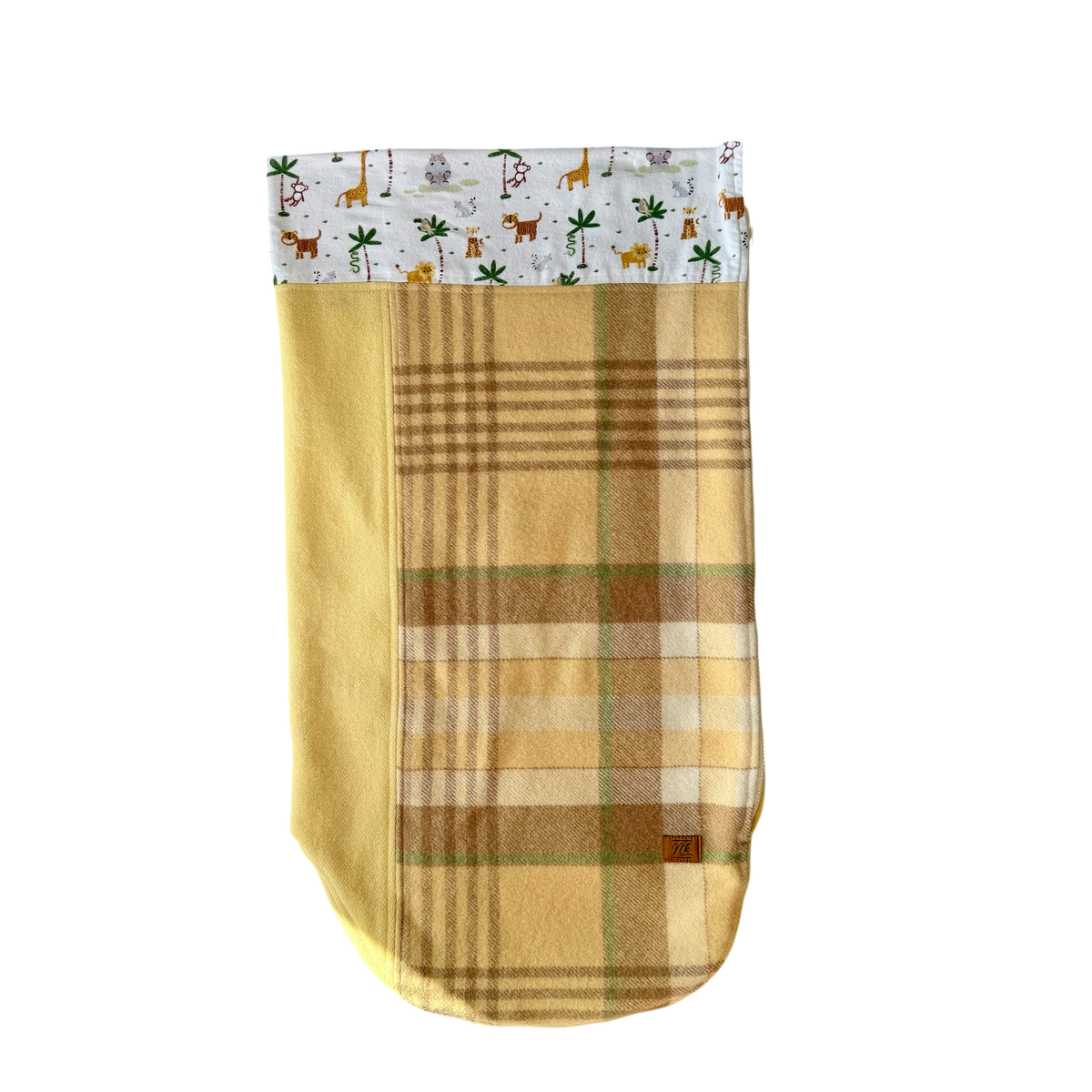 Pram Bag Yellow with Safari Animals