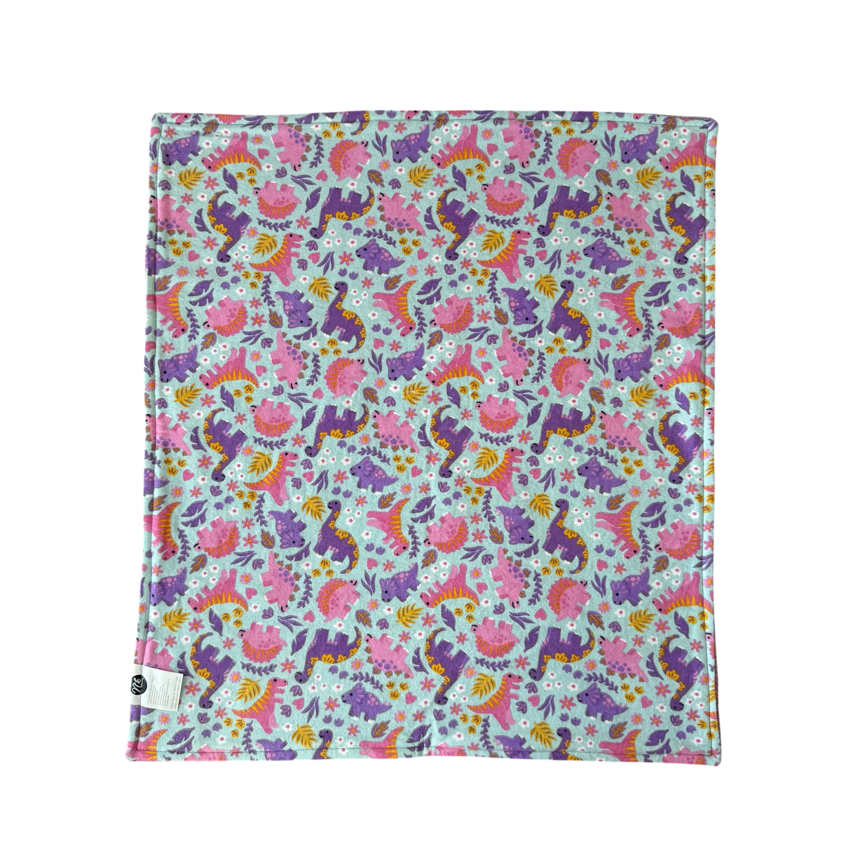 Woollen Blanket Purple Tones with Dinosaurs
