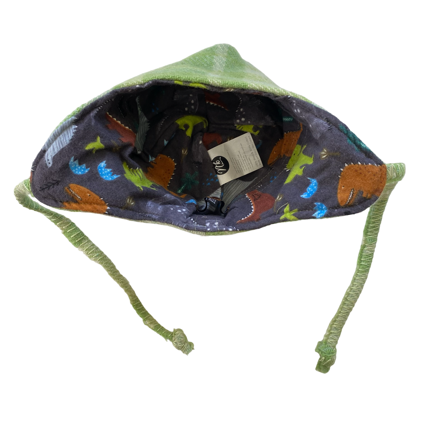 Woollen Hat Green with Dinosaurs