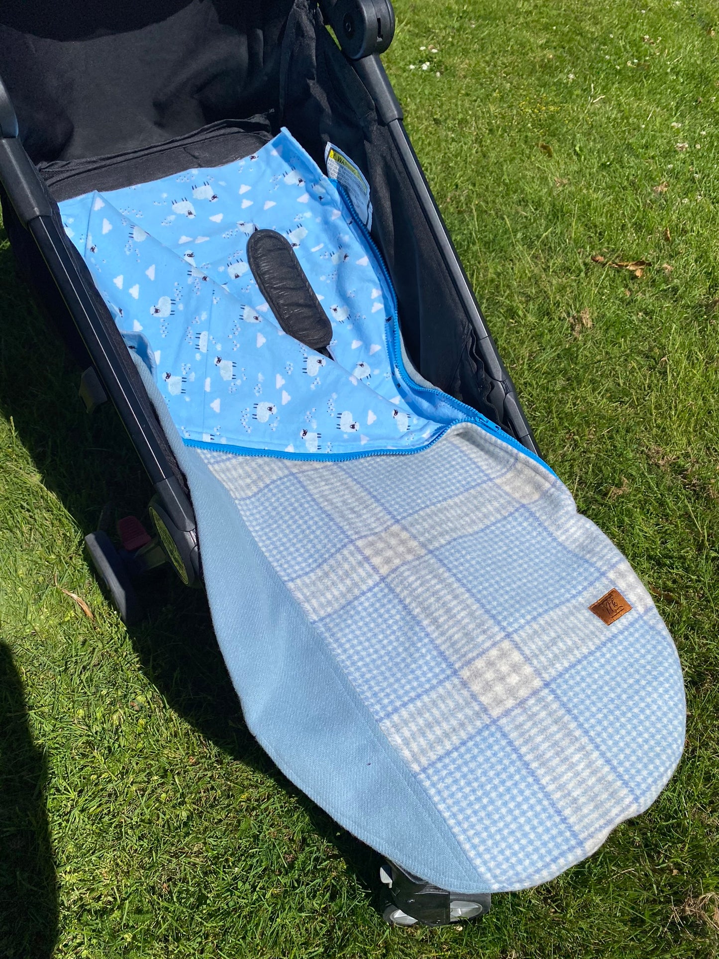 Stroller Bag Blue with Sheep