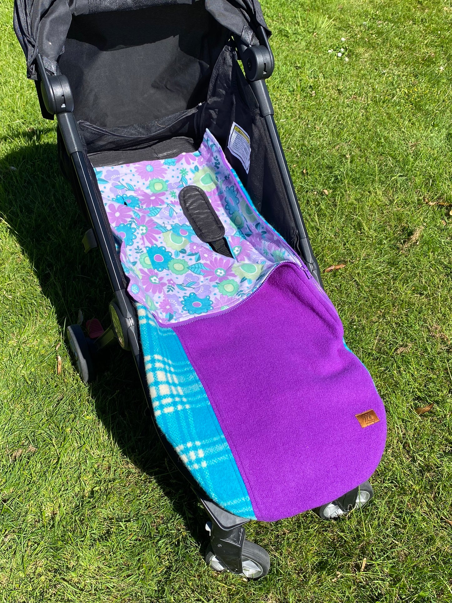 Stroller Bag Purple with Floral
