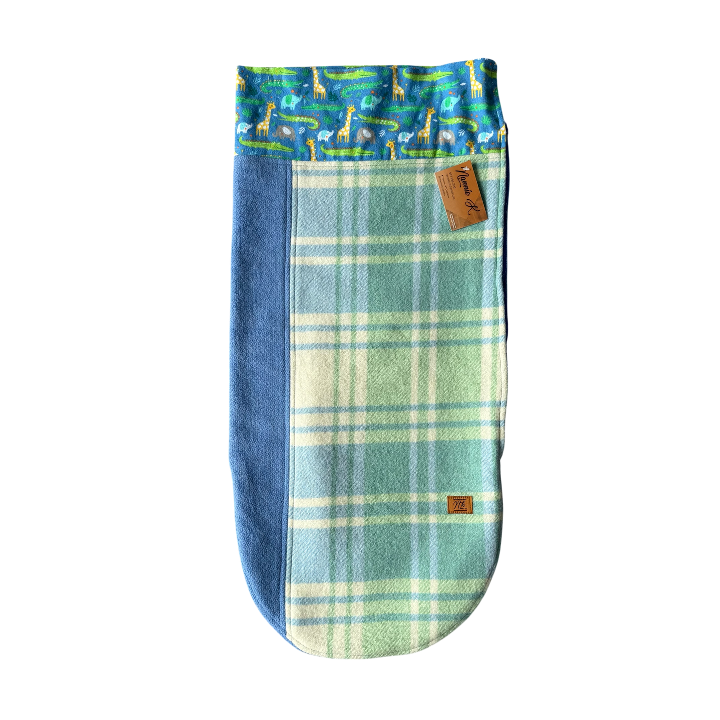 Pram Bag Blue & Green with Crocs