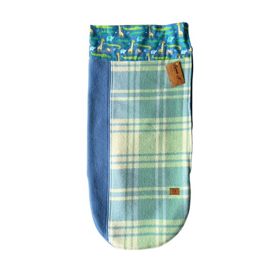 Pram Bag Blue & Green with Crocs