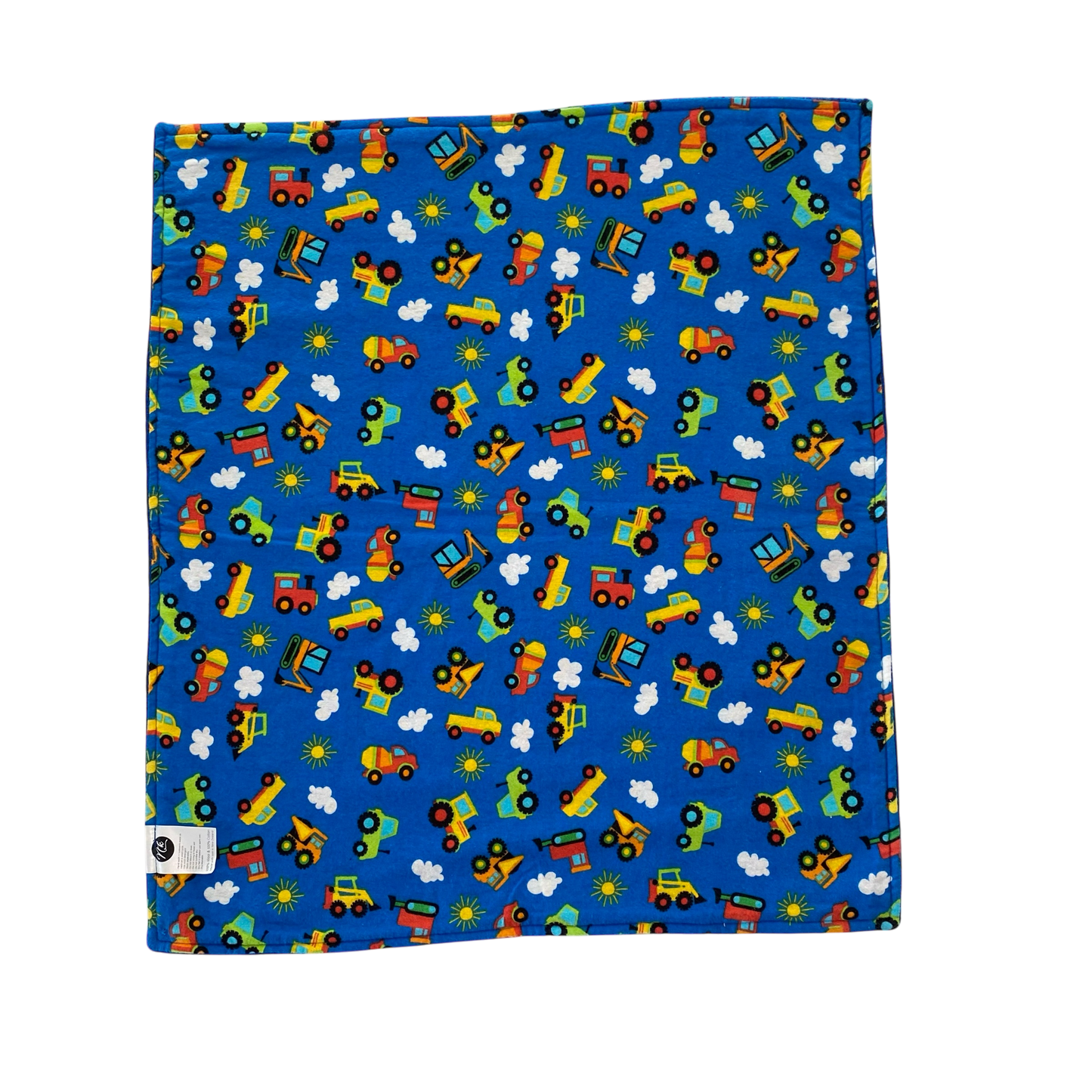 Woollen Blanket Royal Blue with Vehicles