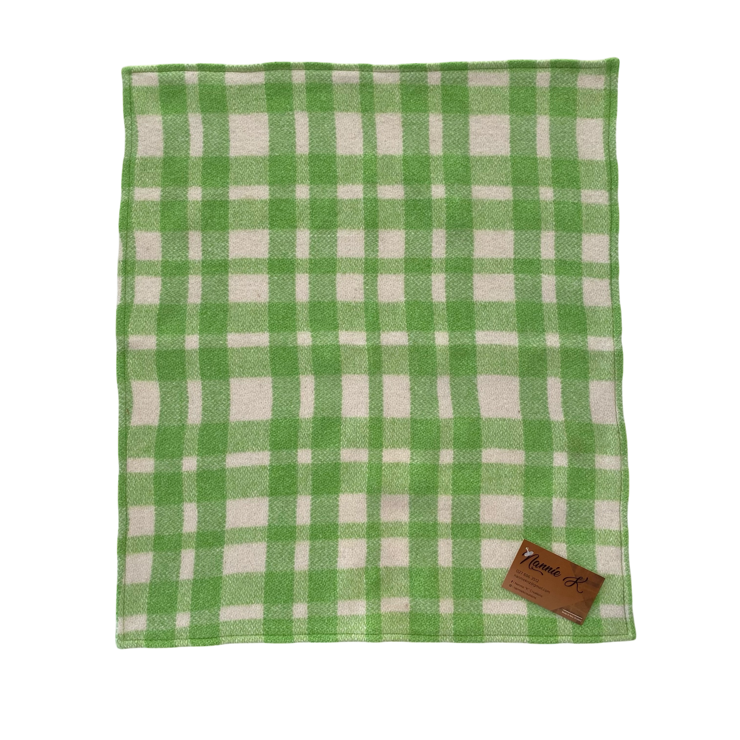 Woollen Blanket Green with Rainbows and Unicorns