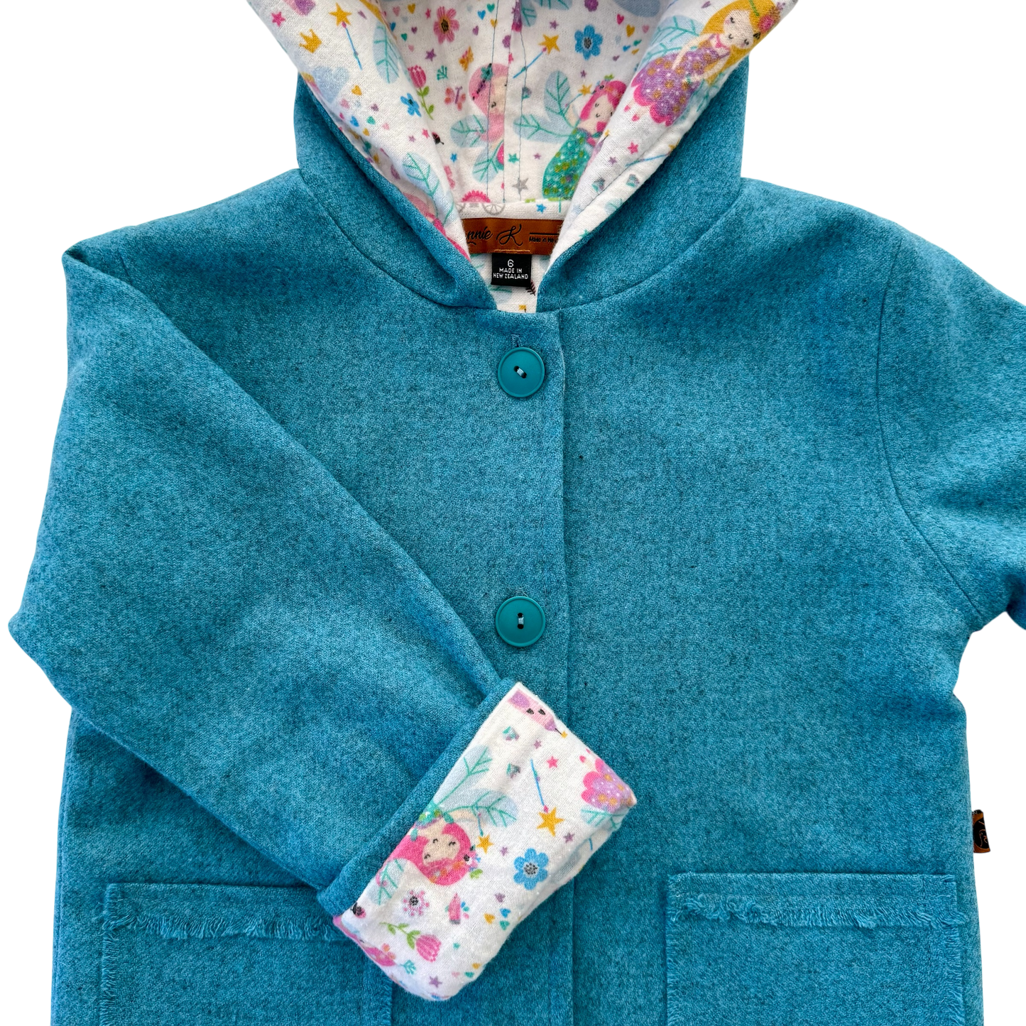 Woollen Jacket Blue with Fairies