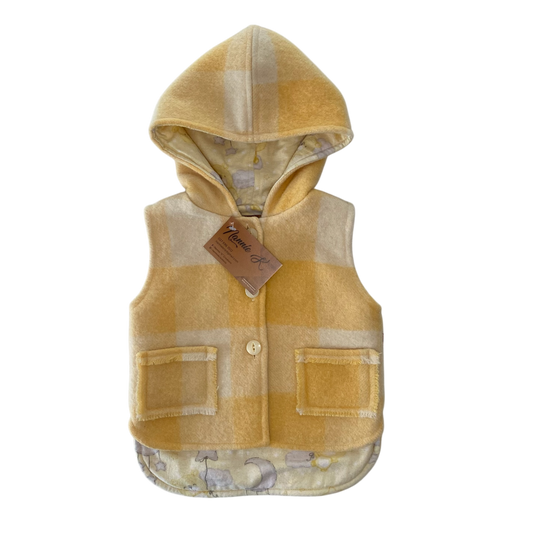 Woollen Vest Yellow with Nursery Lining