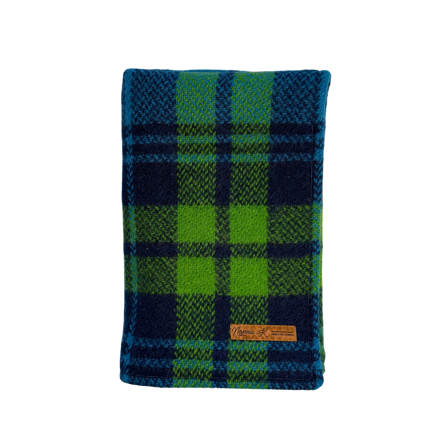 Woollen Blanket Royal Blue & Green with Thomas