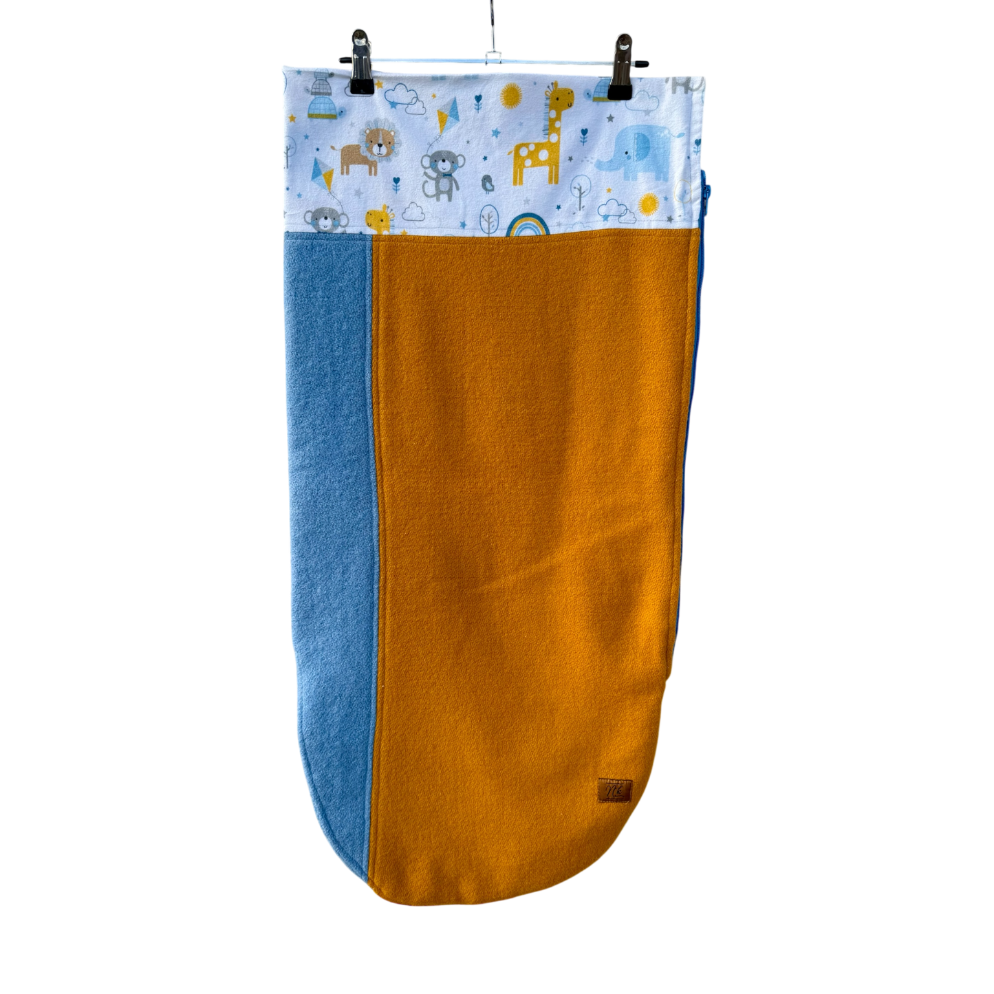 Pram Bag Tan & Blue with Nursery lining