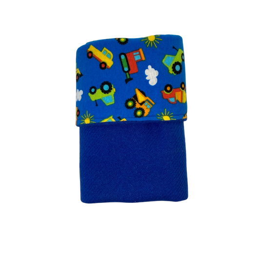 Woollen Blanket Royal Blue with Vehicles
