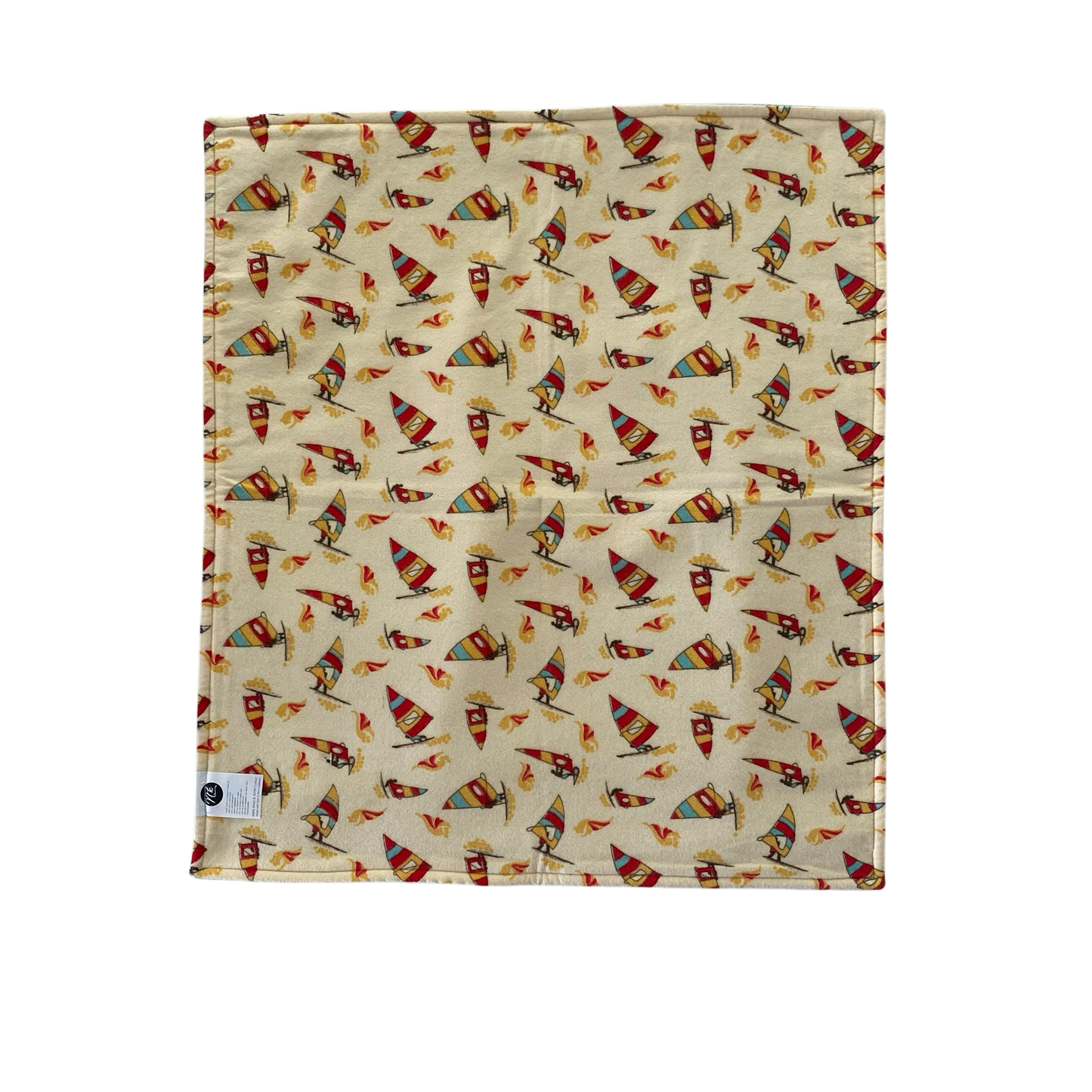 Woollen Blanket Duck Egg with Sail Boats