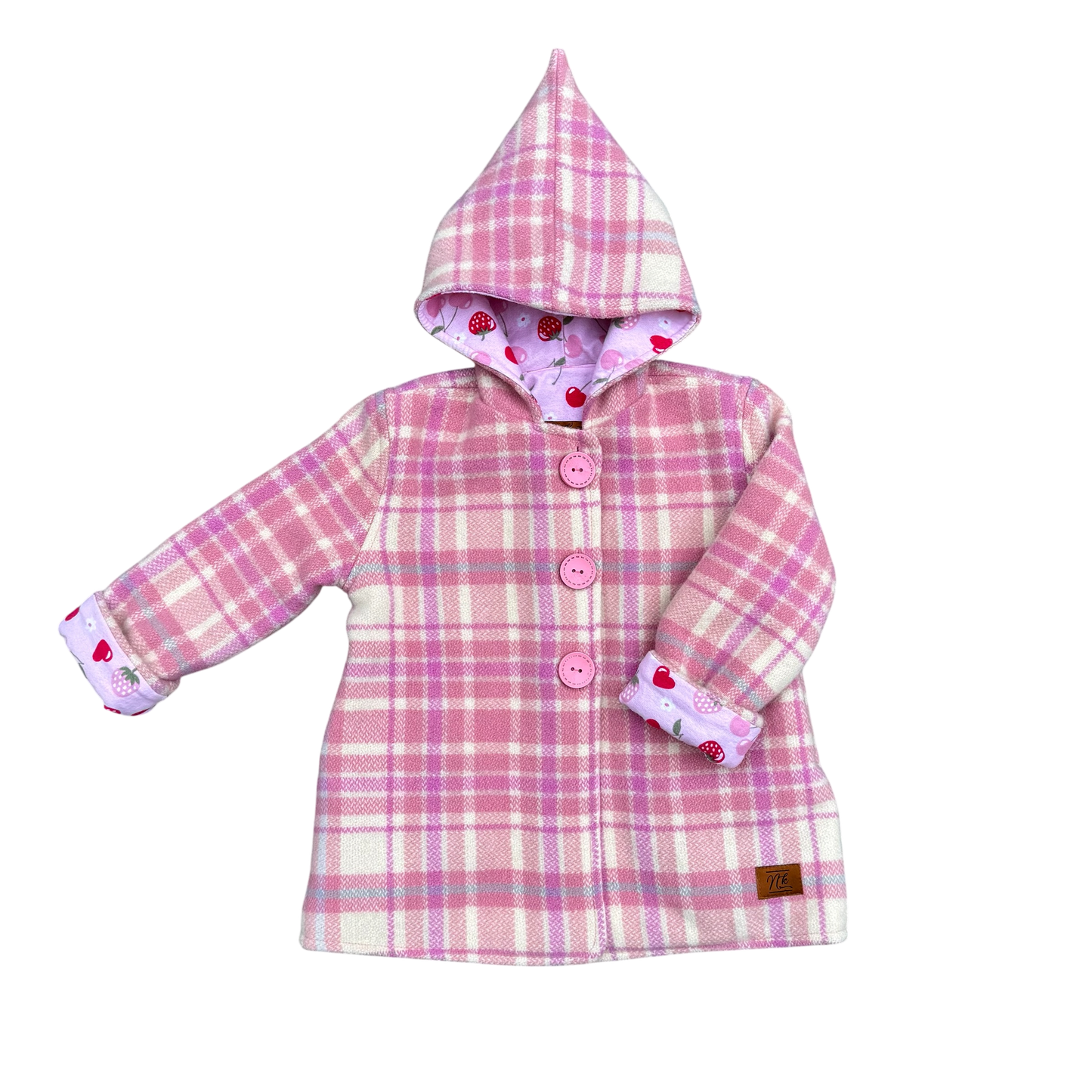 Woollen Maggie Coat Light Pink with Cherry’s