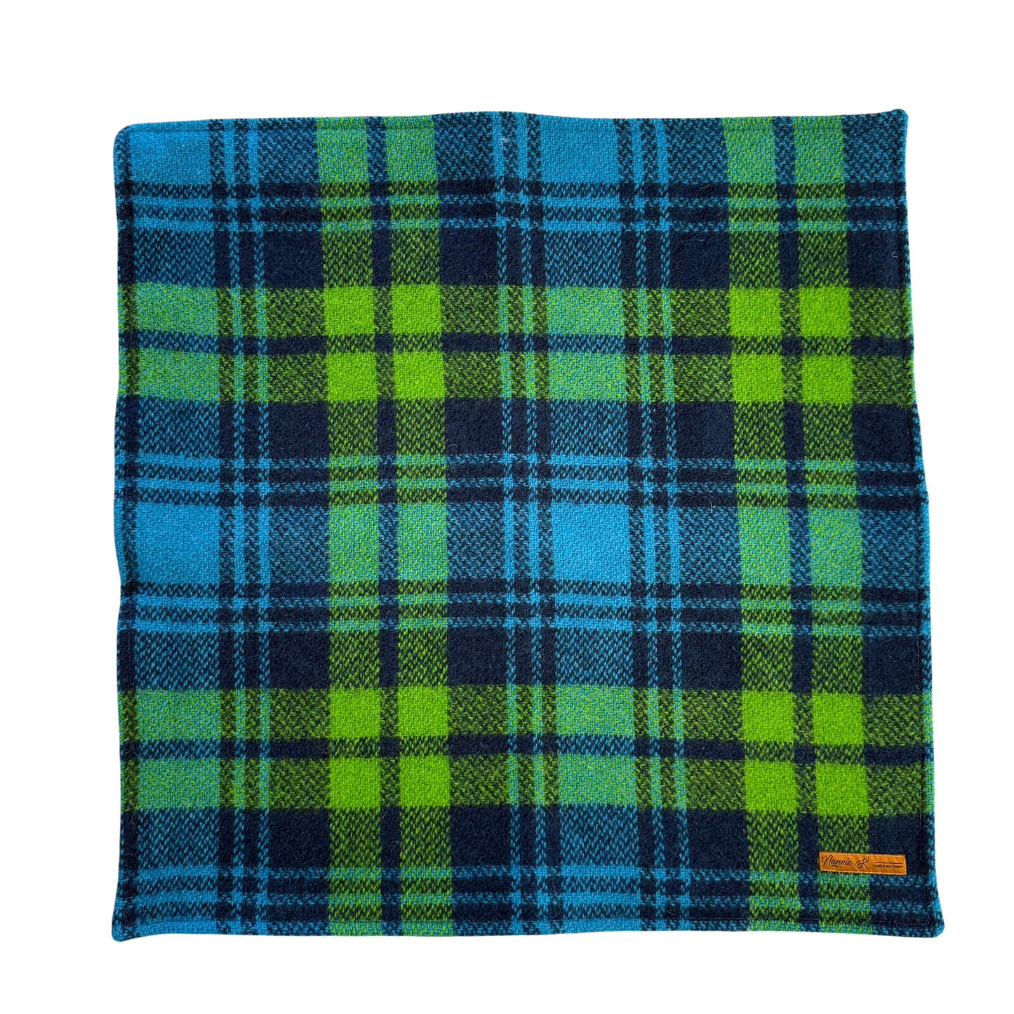Woollen Blanket Royal Blue & Green with Thomas