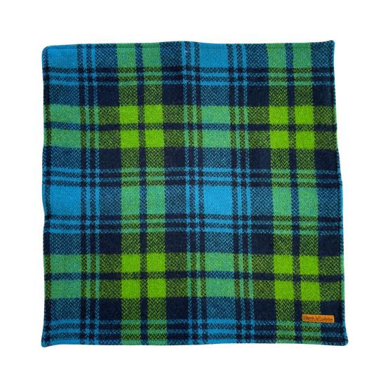 Woollen Blanket Royal Blue & Green with Thomas