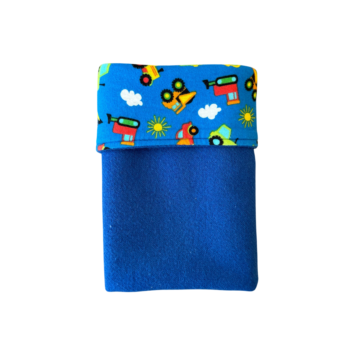 Woollen Blanket Royal Blue with Vehicles
