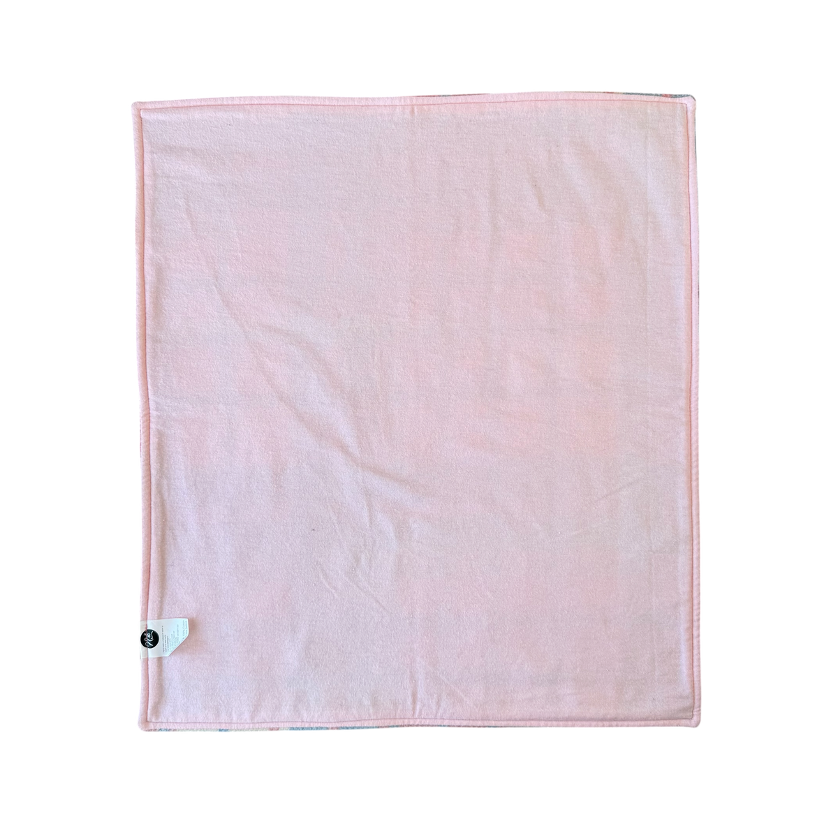 Woollen Blanket Pink, Blue & Cream with Pink