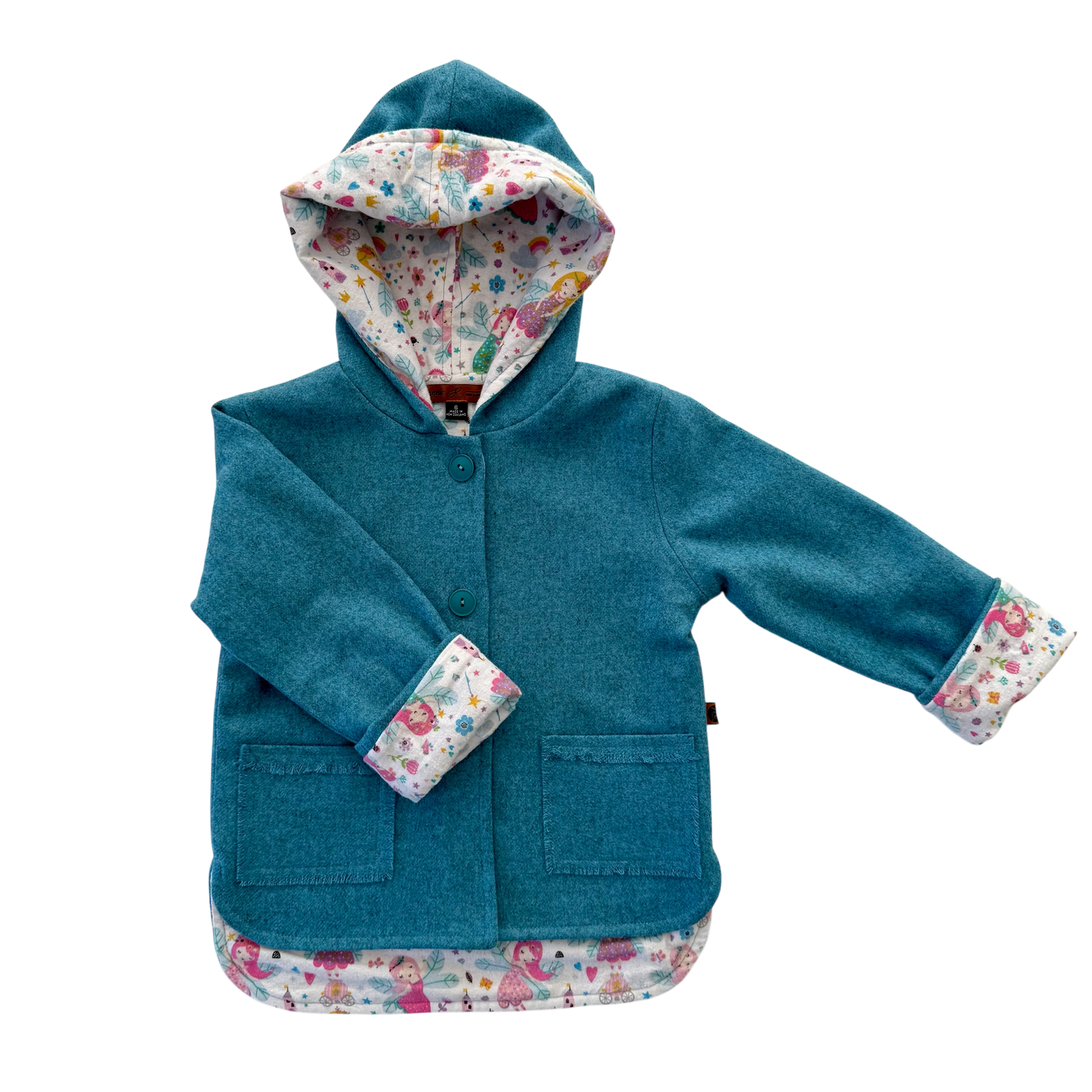Woollen Jacket Blue with Fairies