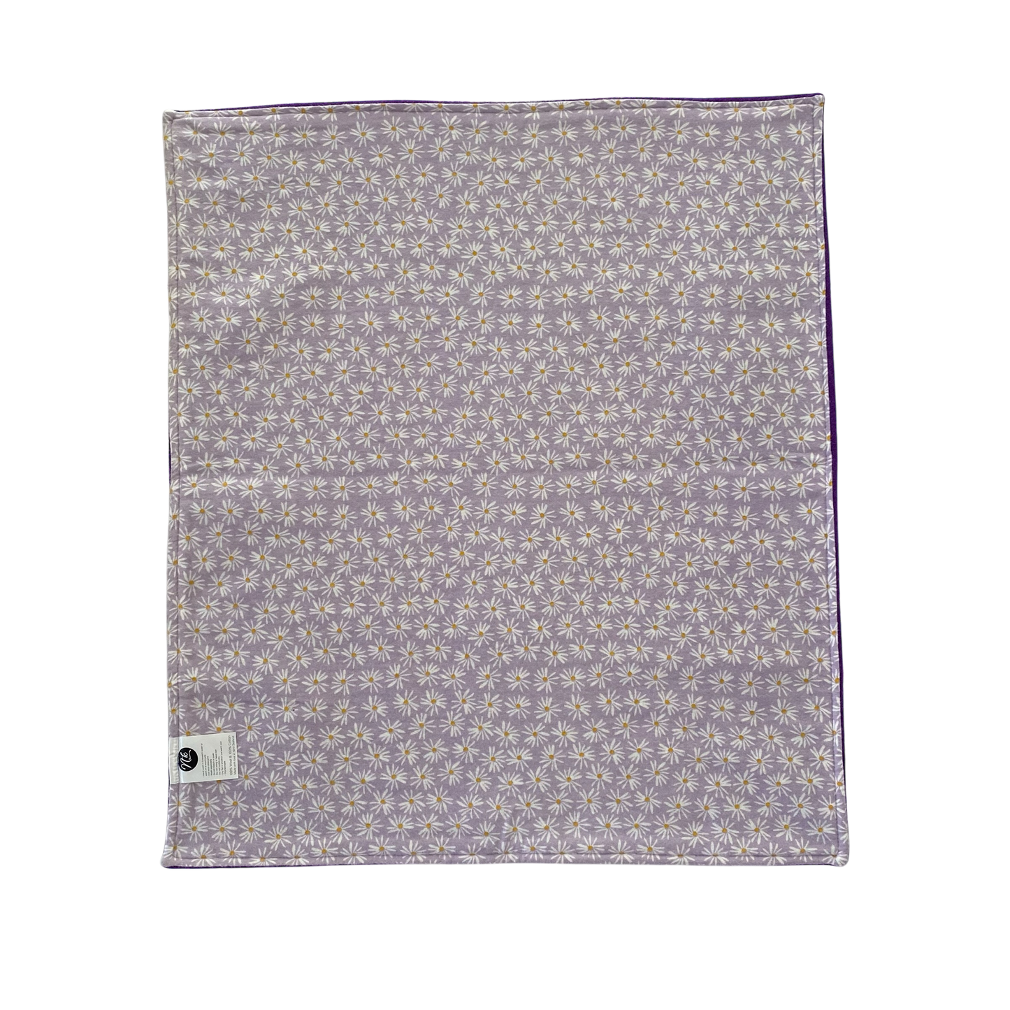 Woollen Blanket Purple with Daisies