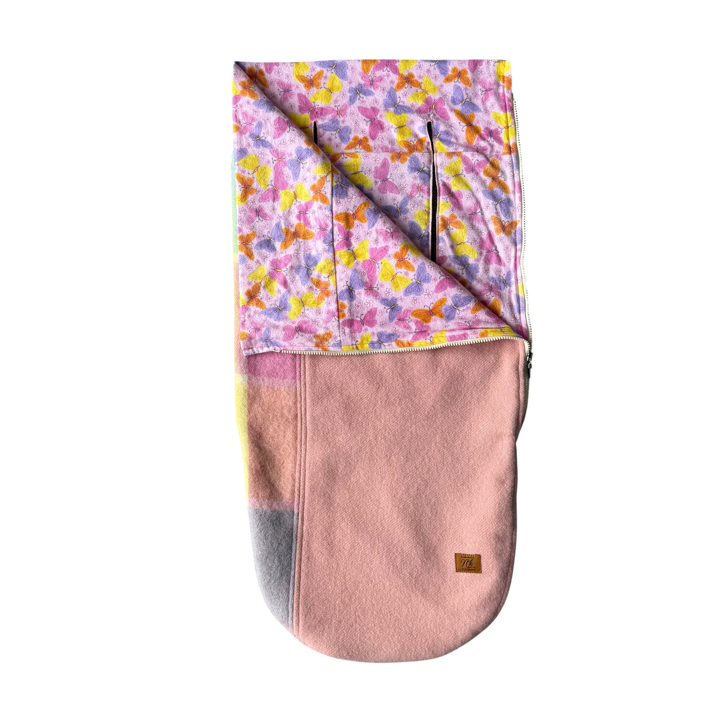 Pram Bag Pink Rainbow with Butterflies