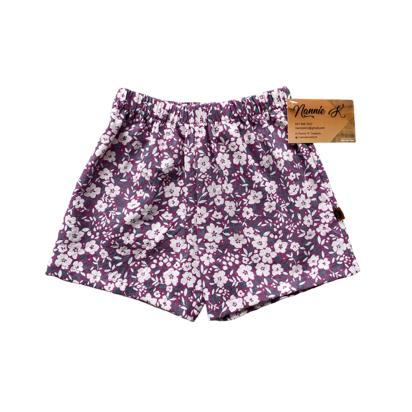 Purple & Pink Floral Shorts