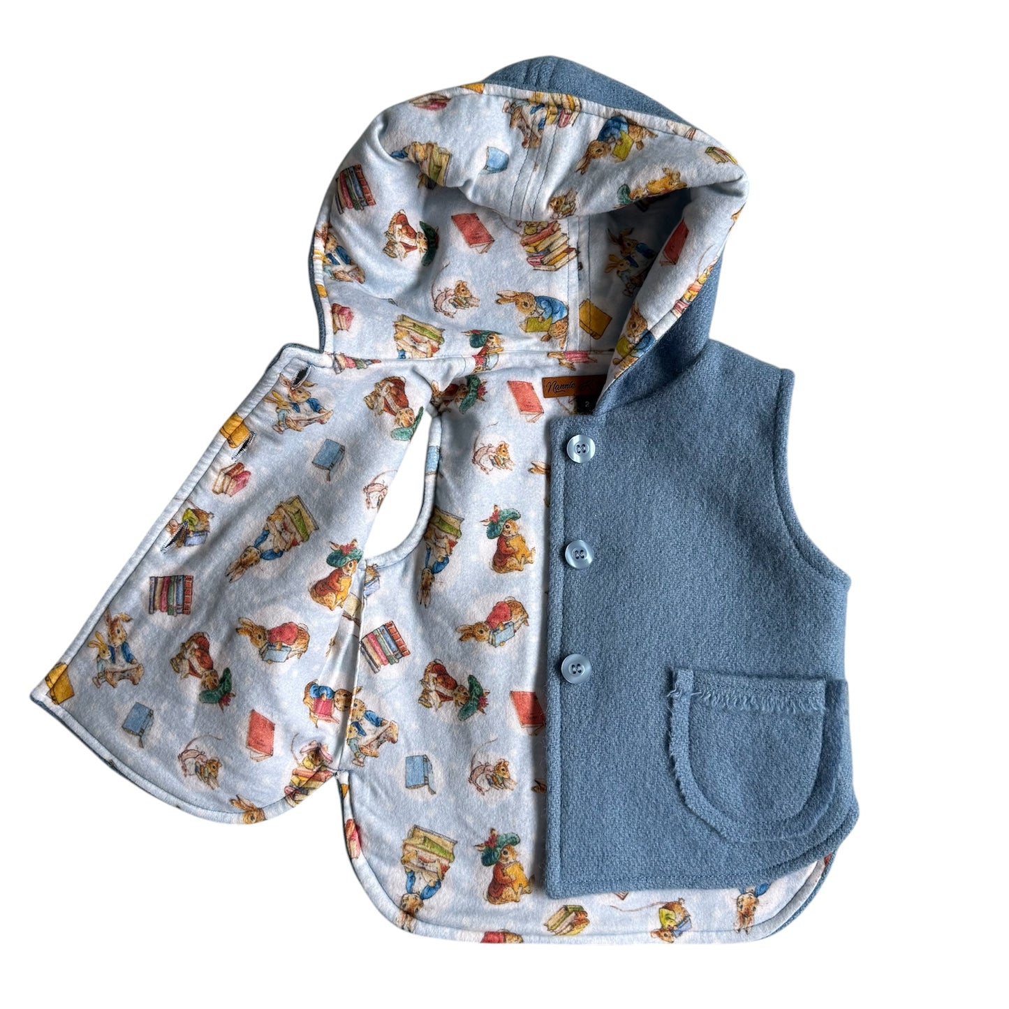 Woollen Vest Blue with Peter & Benjamin Bunnies