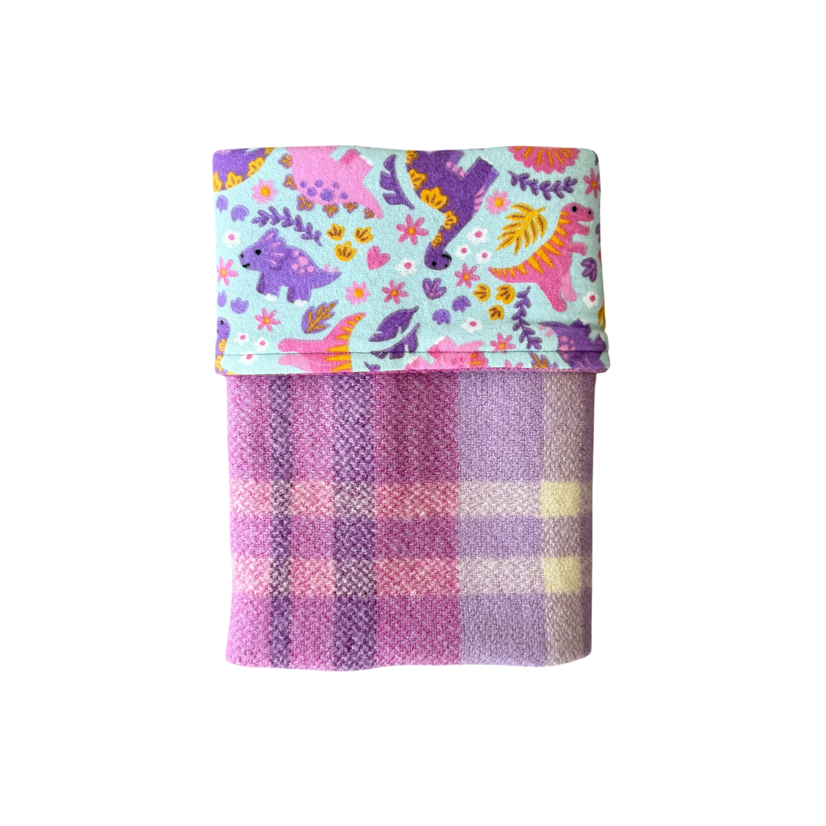 Woollen Blanket Purple Tones with Dinosaurs