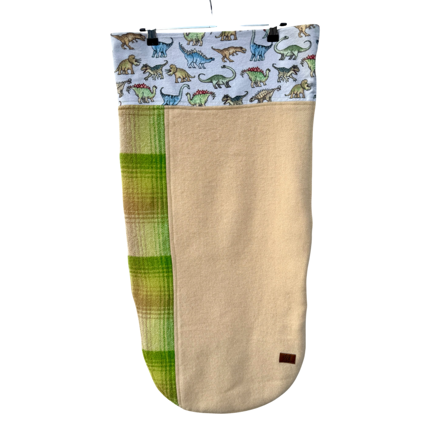 Pram Bag Green & Yellow with Dinosaurs