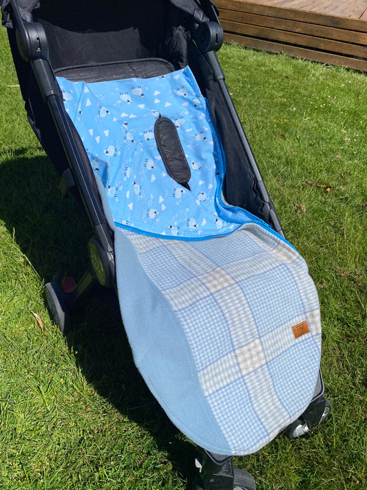 Stroller Bag Blue with Sheep