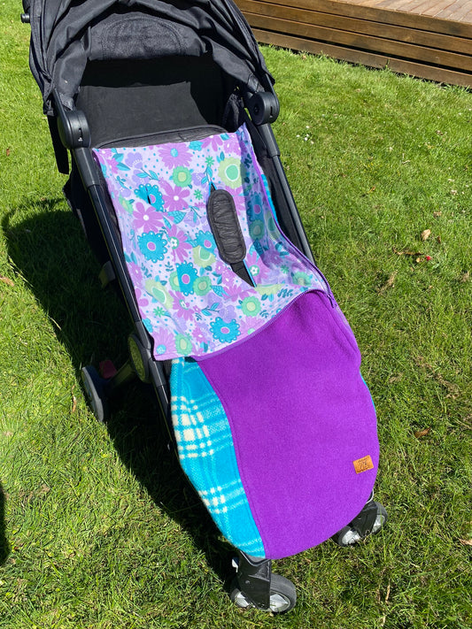 Stroller Bag Purple with Floral